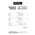 ROTEL RB2000 Service Manual