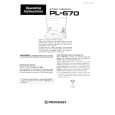 PIONEER PL670 Owner's Manual