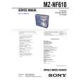 SONY MZNF610 Service Manual