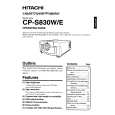 HITACHI CPS830WE Owner's Manual