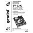 GEMINI SV-2200 Owner's Manual