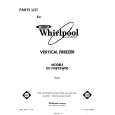 WHIRLPOOL EV190EXSW00 Parts Catalog