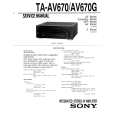 SONY TAAV670 Service Manual