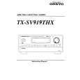 ONKYO TX-SV919THX Owner's Manual