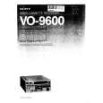 SONY VO9600 Owner's Manual