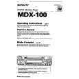 SONY MDX100 Owner's Manual
