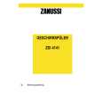 ZANUSSI ZDI4141X Owner's Manual